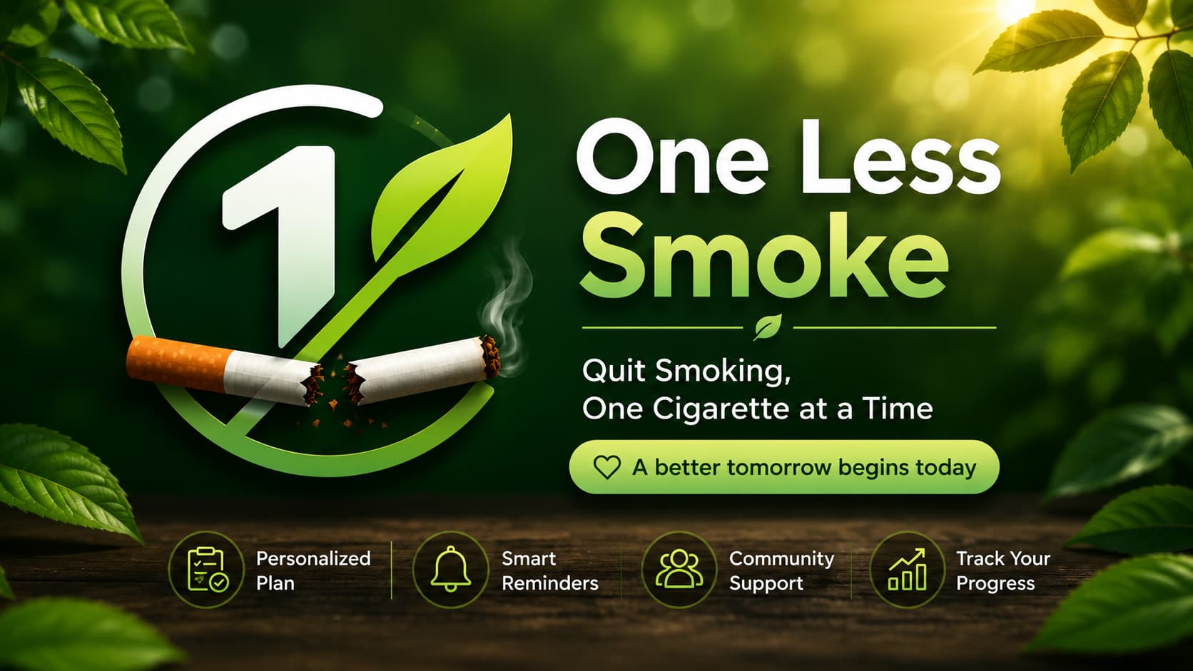 One Less Smoke - Quit Smoking, One Cigarette at a Time